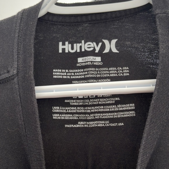 Black & tie-dye Hurley skater tee - Picture 3 of 3